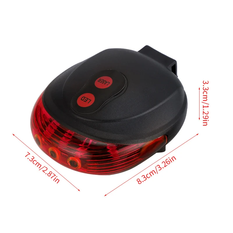 Bicycle laser rear light with parallel line
