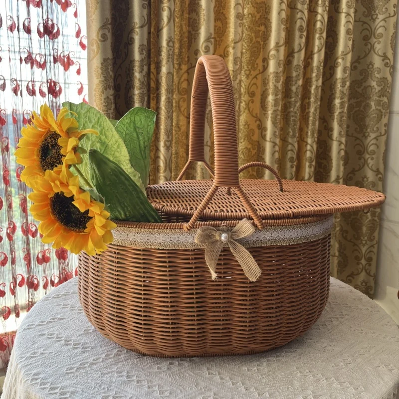 Elegant Woven Picnic Basket Stornfield
