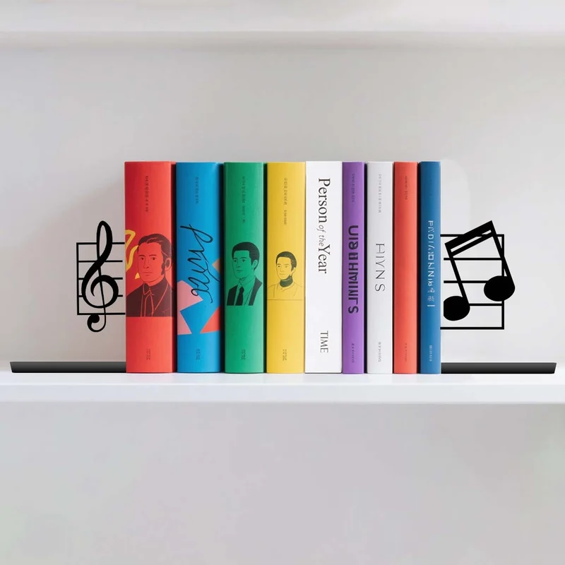 Musikalische Noten Buchstützen