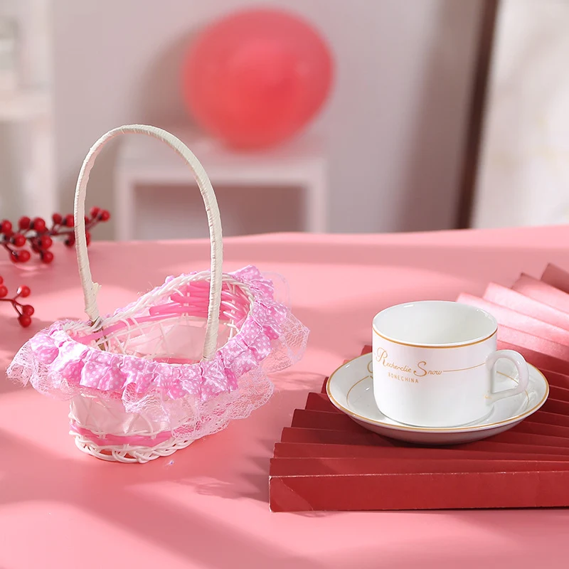 Decorative Woven Lace Basket Stornfield