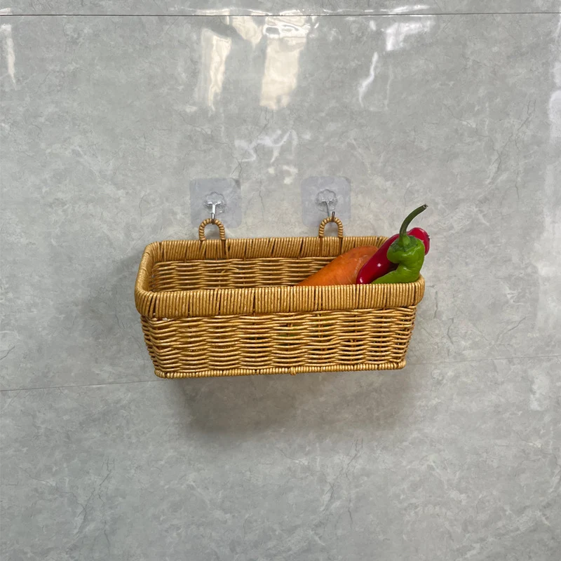 Decorative Wall-Mounted Wicker Storage Basket Stornfield