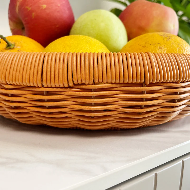 Decorative Round Woven Serving Tray Stornfield