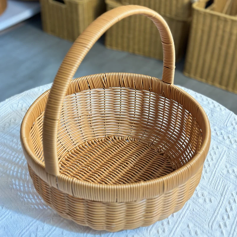 Decorative Round Woven Serving Tray Stornfield