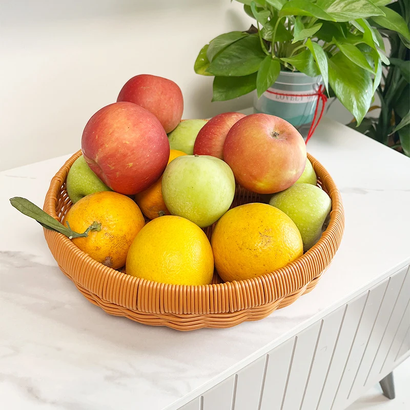 Decorative Round Woven Serving Tray Stornfield