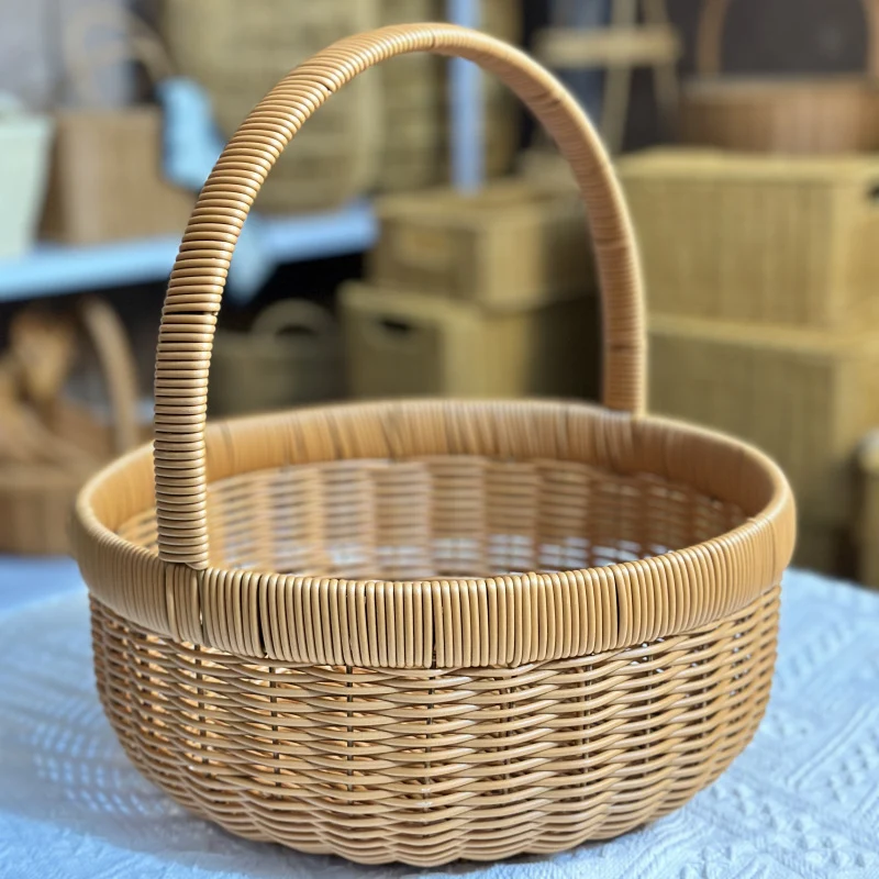 Decorative Round Woven Serving Tray Stornfield