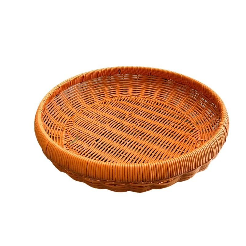 Decorative Round Woven Serving Tray Stornfield