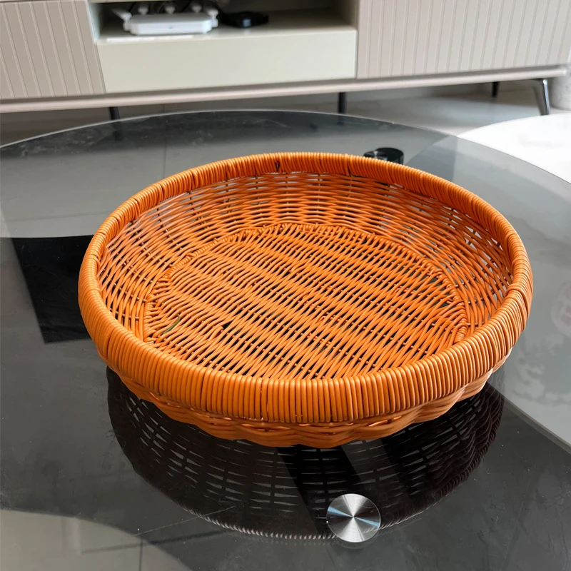Decorative Round Woven Serving Tray Stornfield