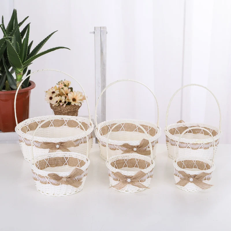 Decorative Floral Woven Basket Set Stornfield