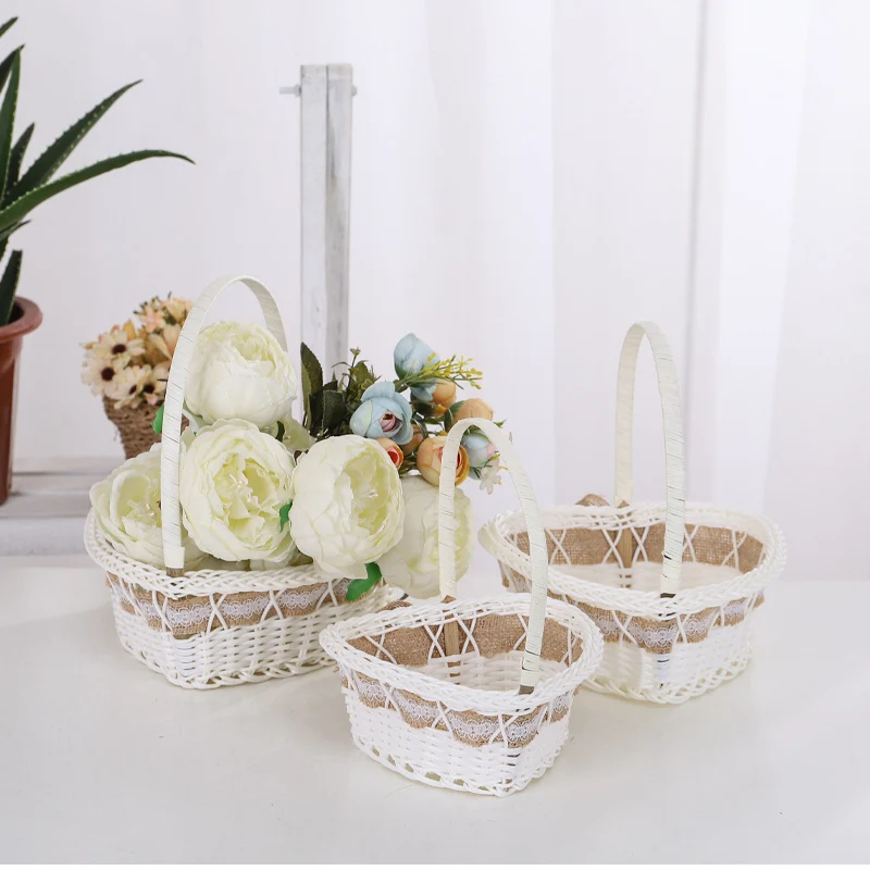Decorative Floral Woven Basket Set Stornfield
