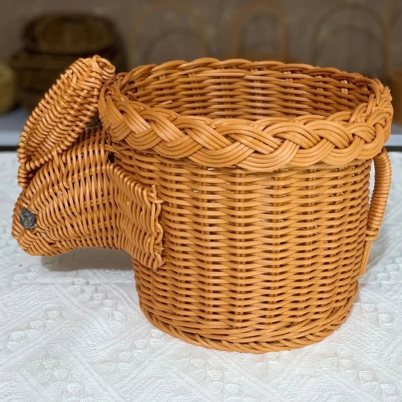 Cute Bunny-Shaped Woven Storage Basket Stornfield