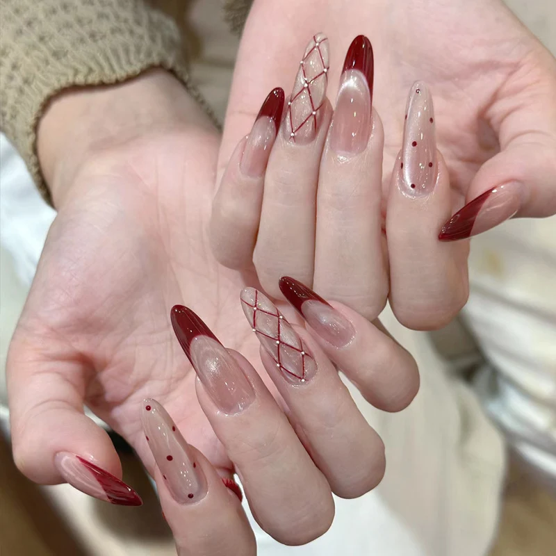 Glossy Decorative Press-On Nails Set Stornfield