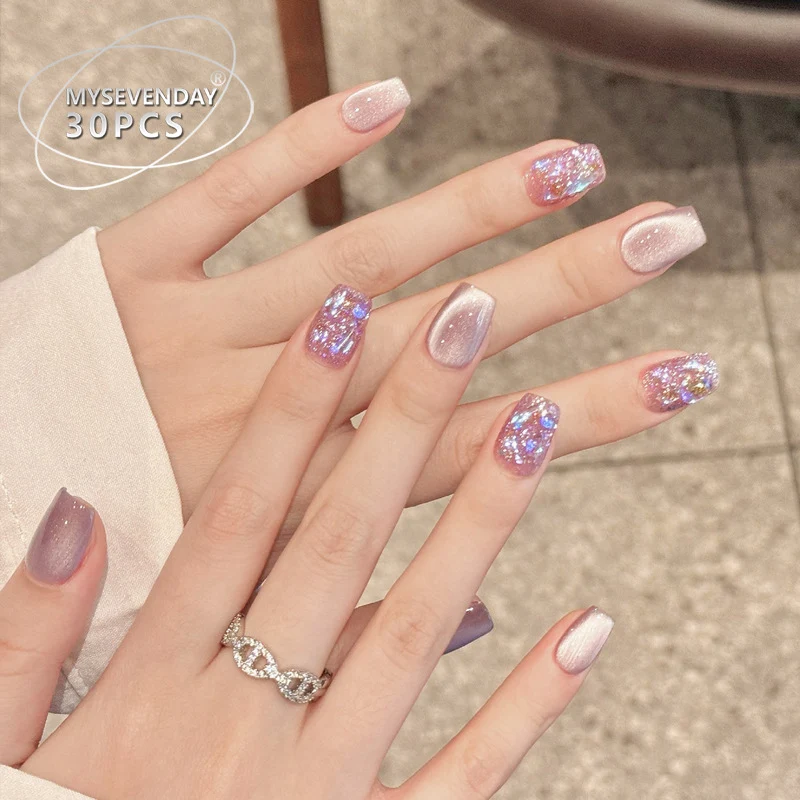 Glittery Acrylic Press-On Nail Set Stornfield