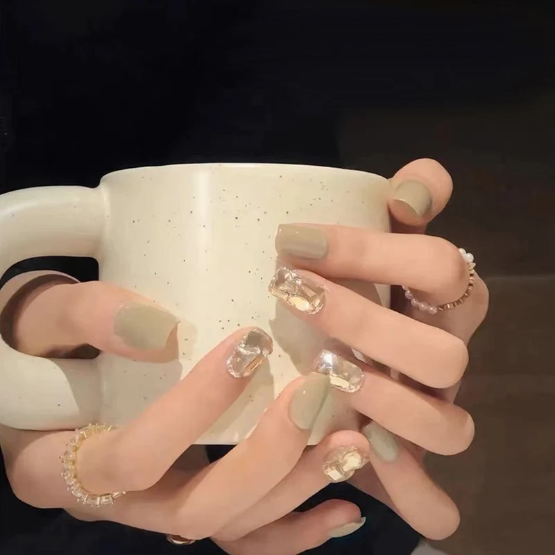 Glamorous Stiletto Press-On Nails with Crystal Accents Stornfield