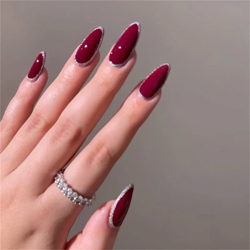 Glamorous Rhinestone-Enhanced Stiletto Press-On Nails Stornfield