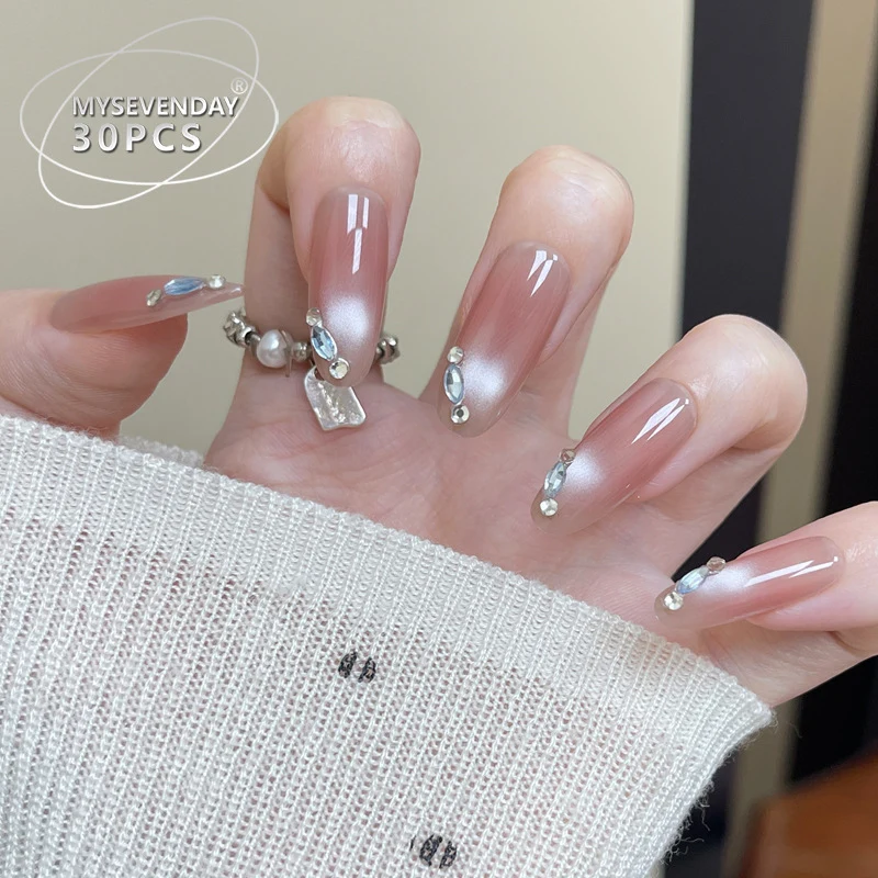 Glamorous Rhinestone Accent Press-On Nail Tips Stornfield
