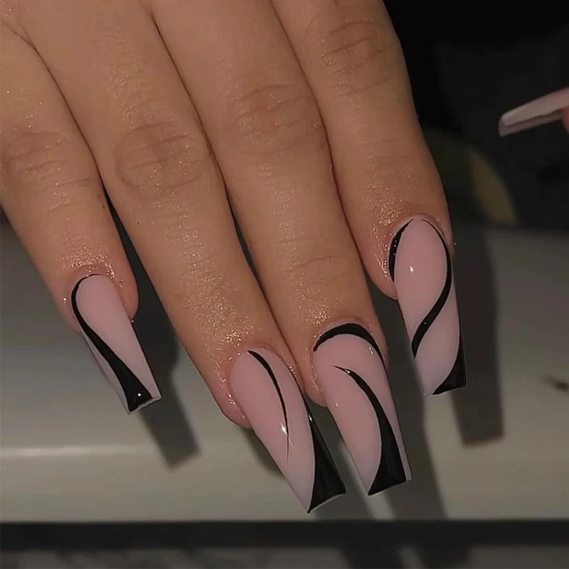 Glamorous Glittery Stiletto Press-On Nails Stornfield