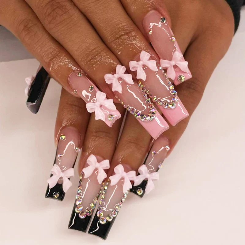 Glamorous Glittery Stiletto Press-On Nails Stornfield