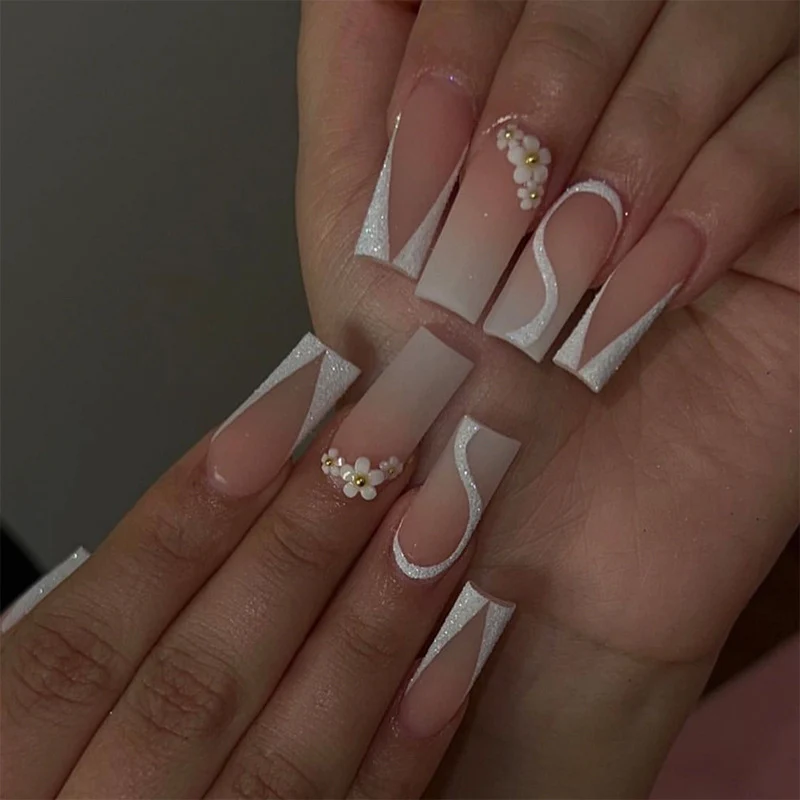 Glamorous Glittery Stiletto Press-On Nails Stornfield