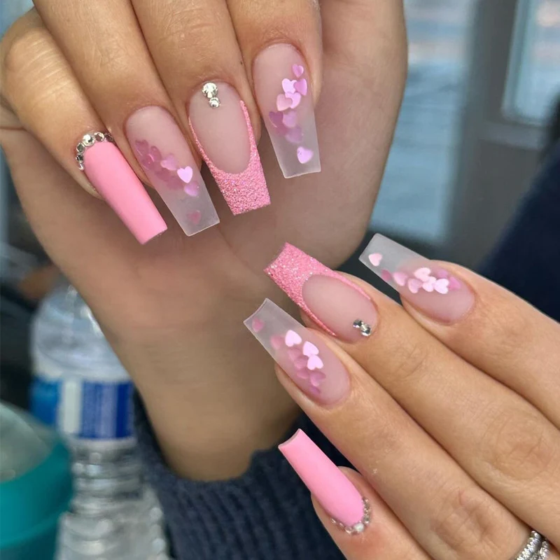 Glamorous Glittery Stiletto Press-On Nails Stornfield