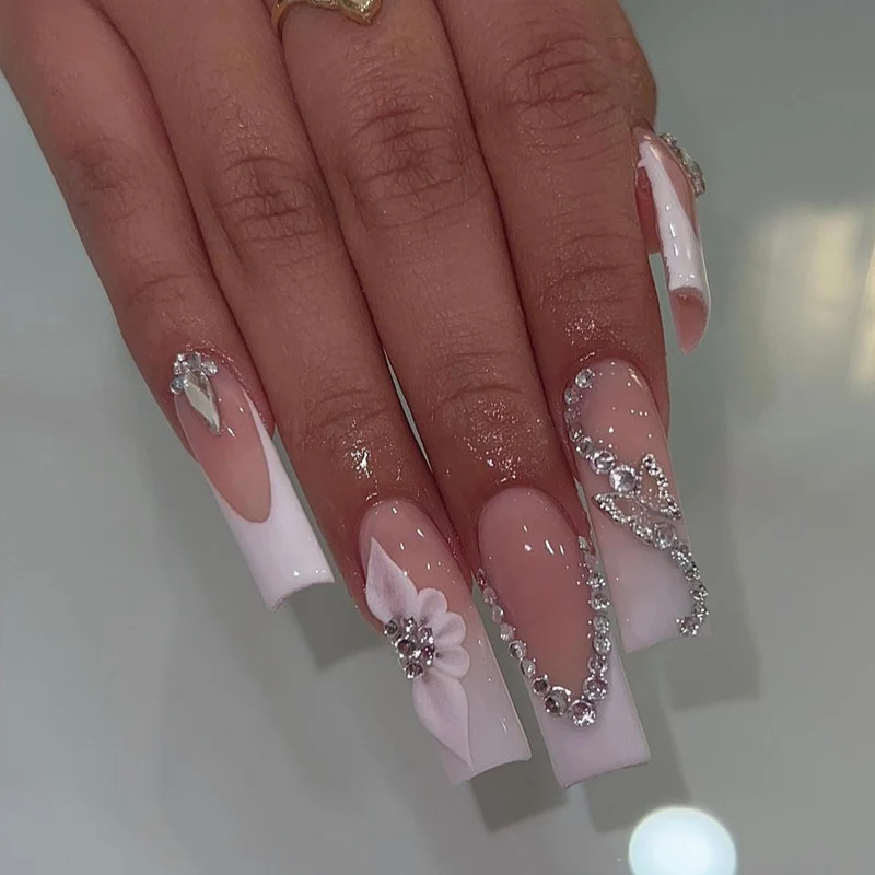 Glamorous Glittery Stiletto Press-On Nails Stornfield