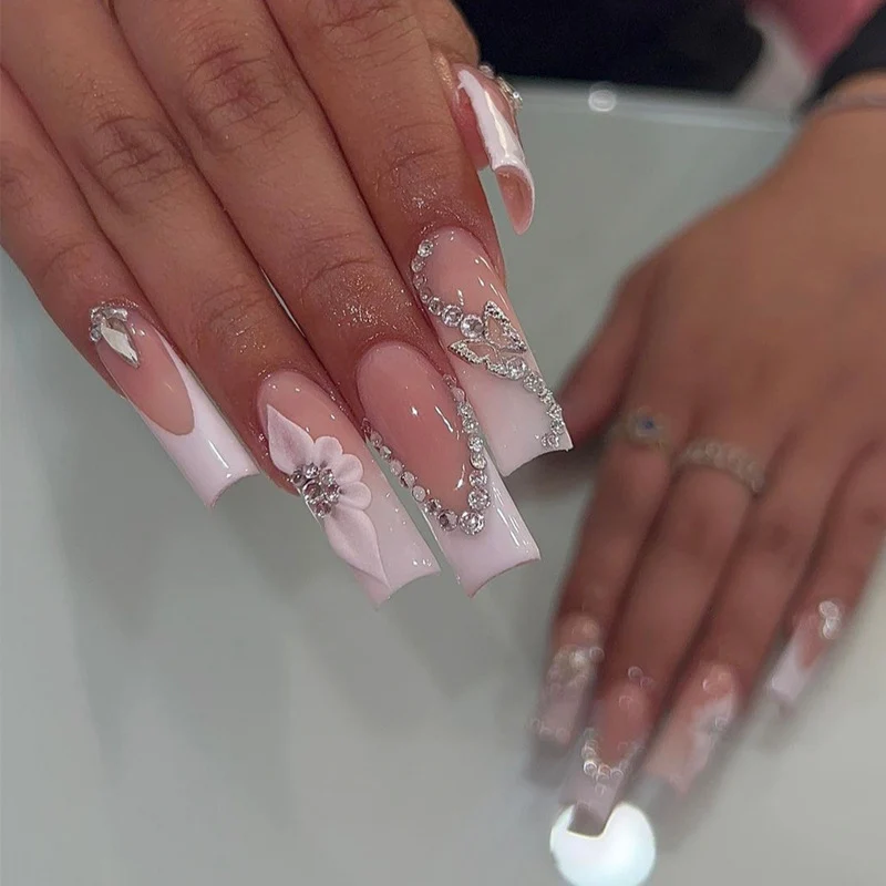 Glamorous Glittery Stiletto Press-On Nails Stornfield