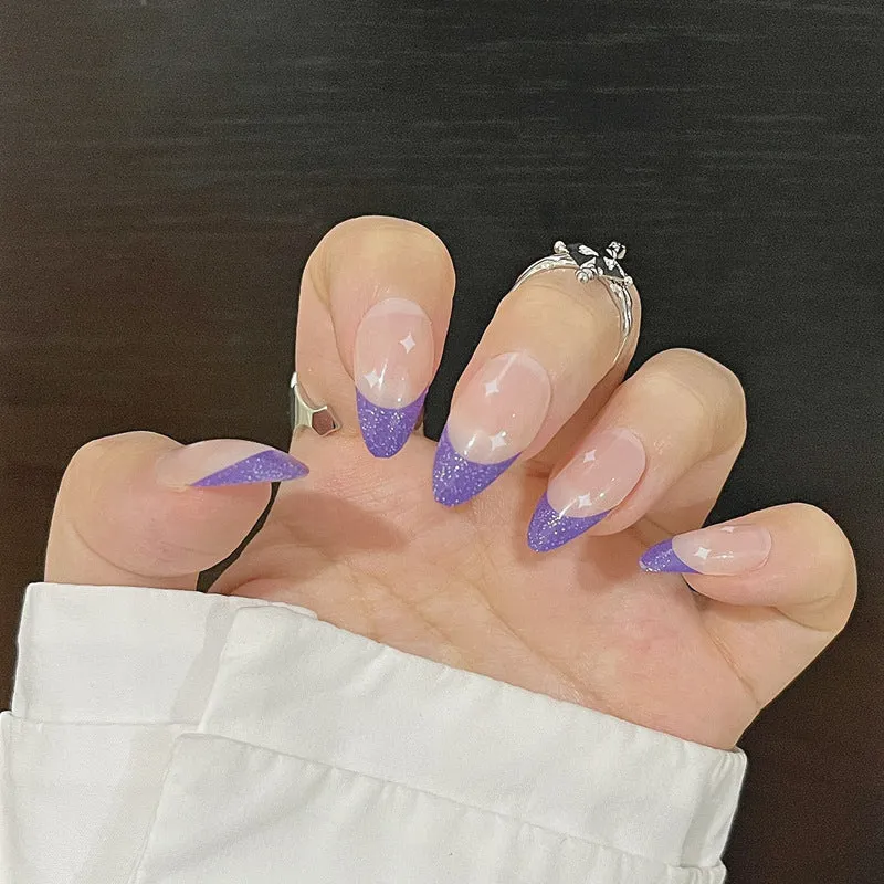 Glamorous Glittery Stiletto Press-On Nails Stornfield