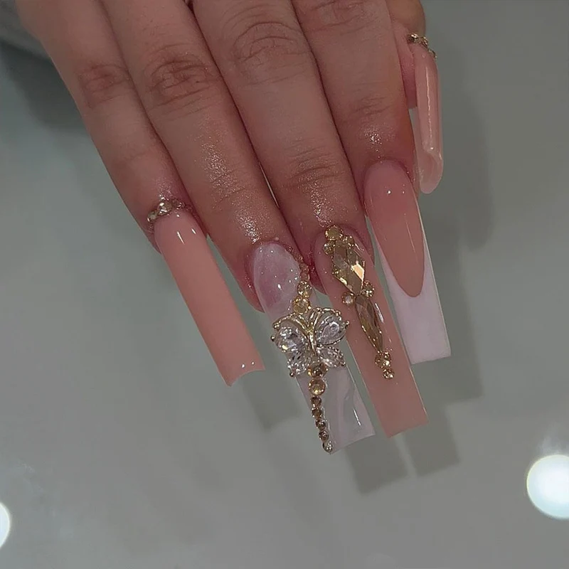Glamorous Glittery Stiletto Press-On Nails Stornfield