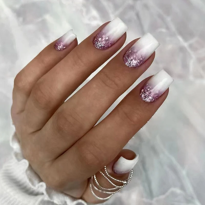Glamorous Glittery Stiletto Press-On Nails Stornfield