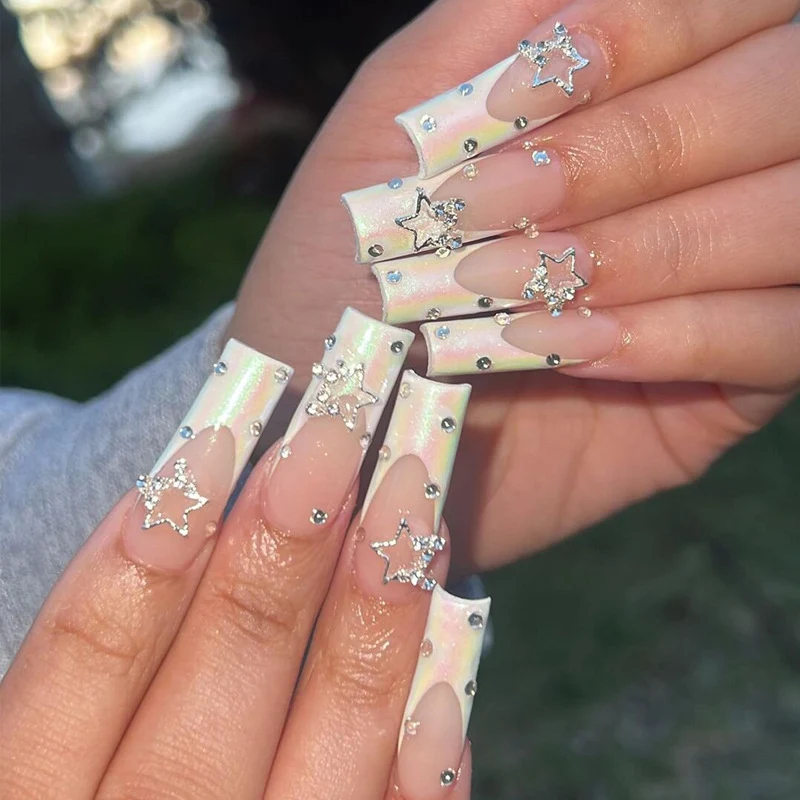 Glamorous Glittery Stiletto Press-On Nails Stornfield