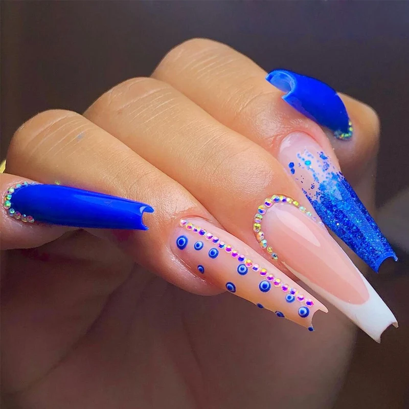 Glamorous Glittery Stiletto Press-On Nails Stornfield