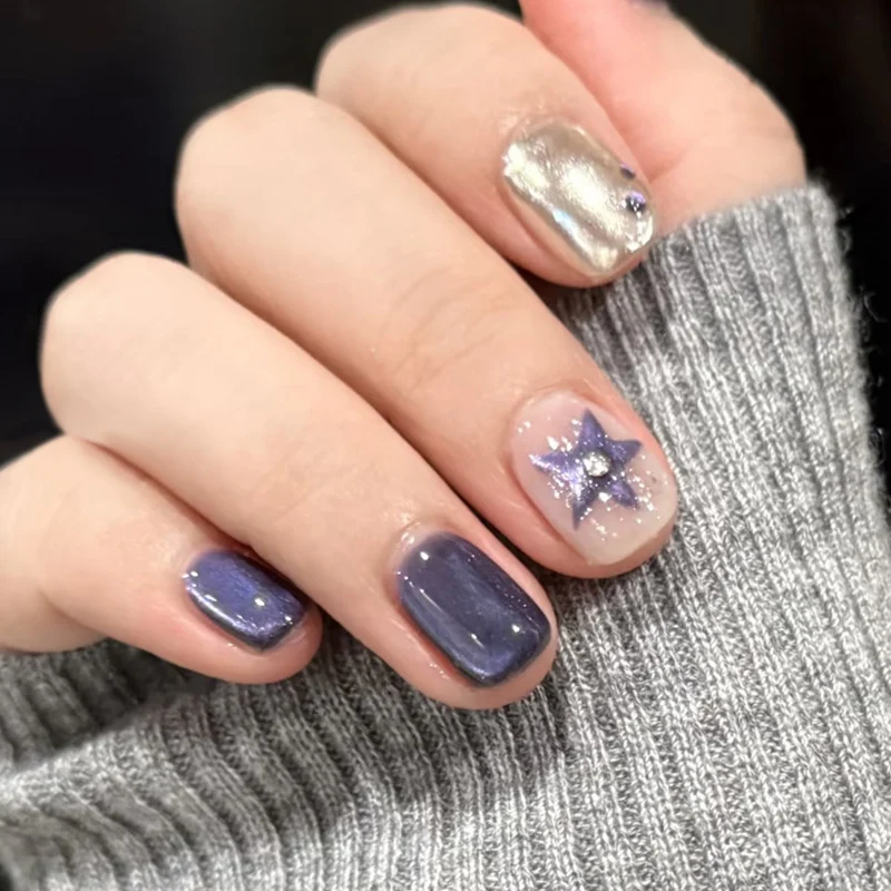 Glamorous Artistic Press-On Nail Set Stornfield