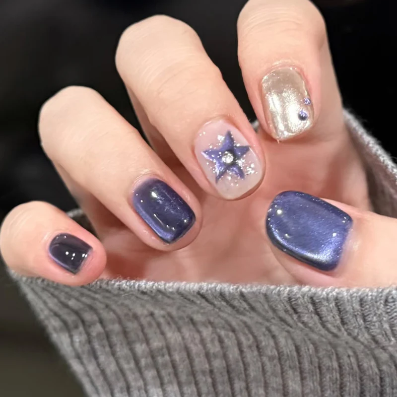 Glamorous Artistic Press-On Nail Set Stornfield