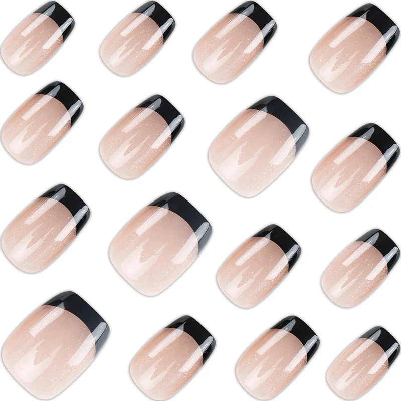 Gel French Tip Press-On Nails Stornfield