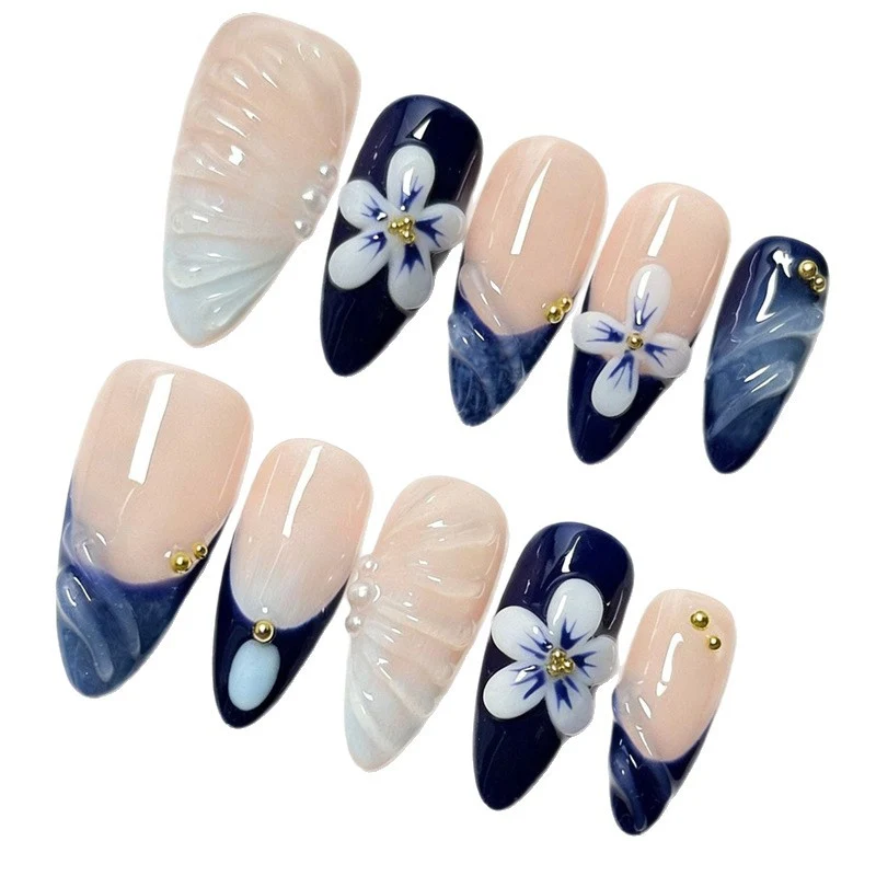 Floral Themed Press-On Nail Set Stornfield