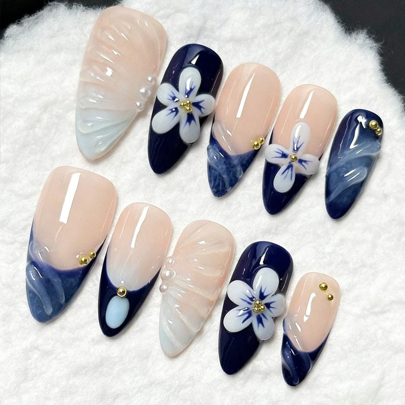 Floral Themed Press-On Nail Set Stornfield