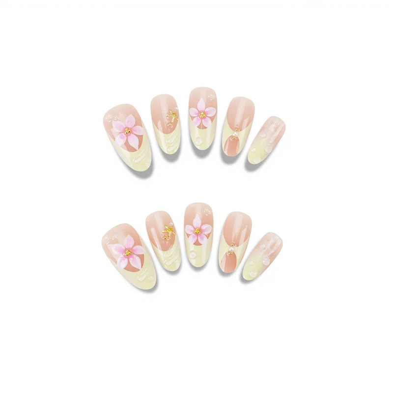 Floral-Themed Press-On Nail Art Set Stornfield