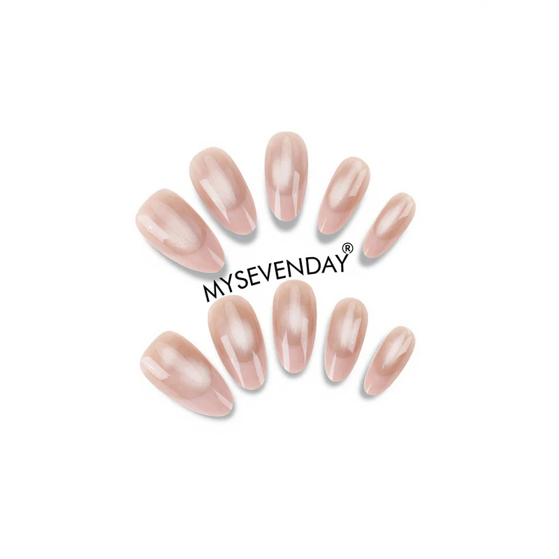Elegant Press-On Nail Set with French Tip Design Stornfield