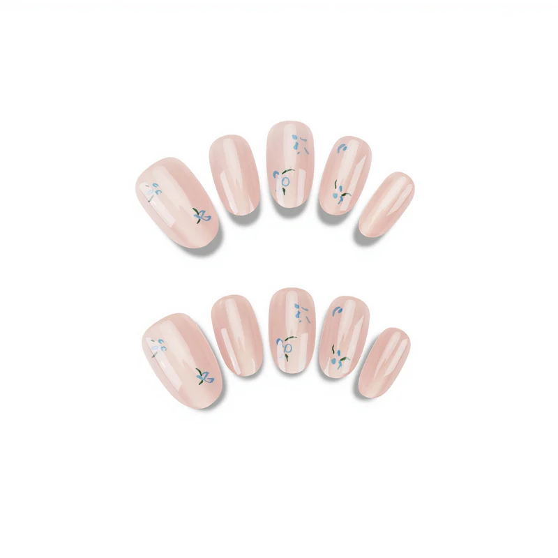 Floral-Design Press-On Nail Set Stornfield