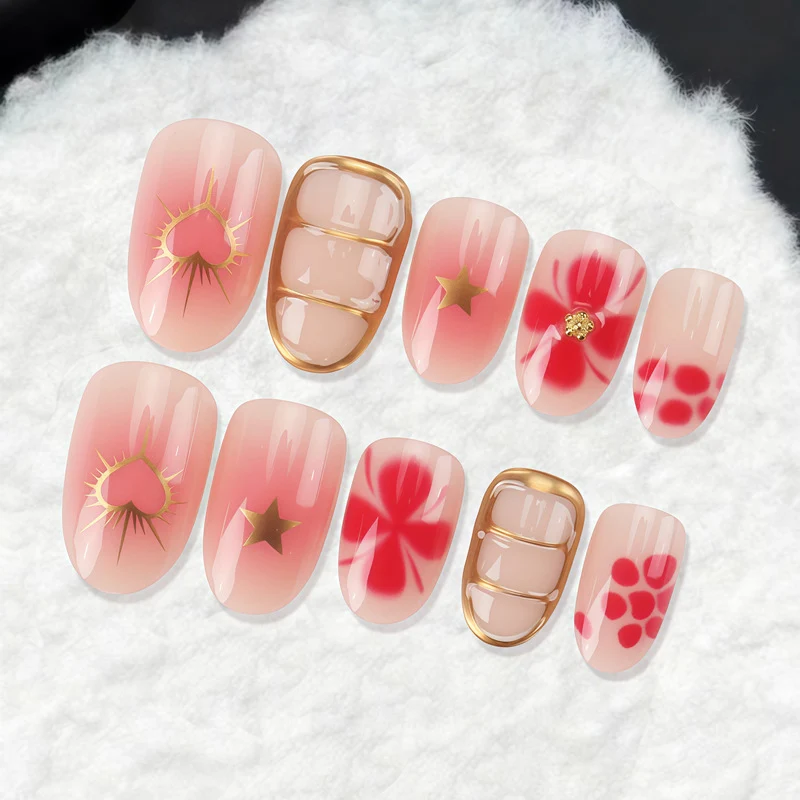 Floral Design Press-On Nail Art Set Stornfield