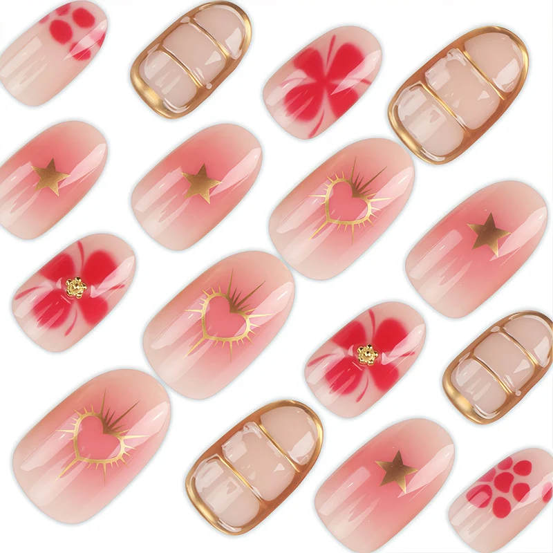 Floral Design Press-On Nail Art Set Stornfield