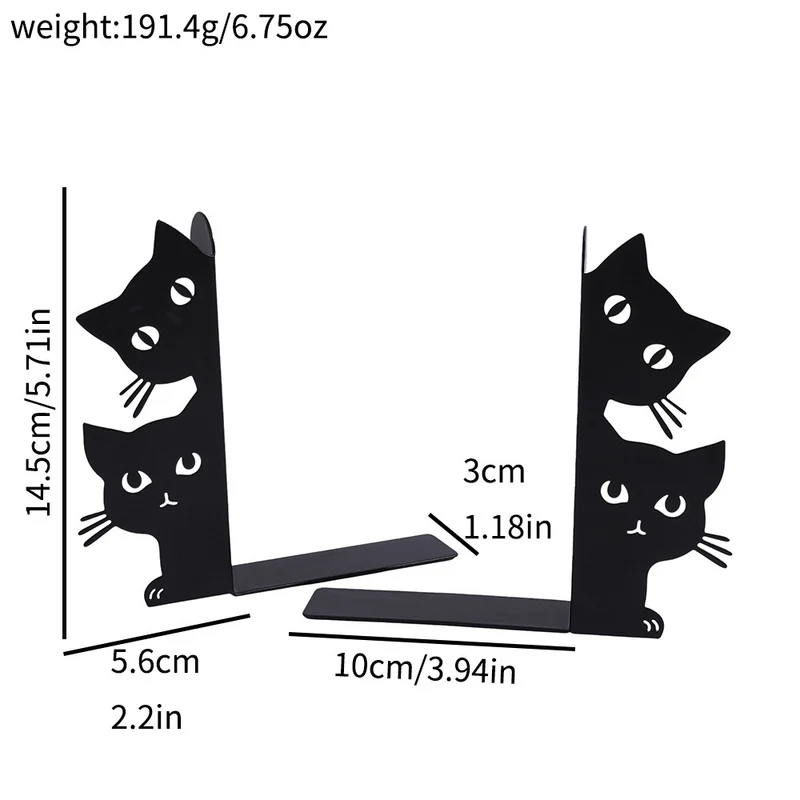 Dekorative Katzenbuchstützen