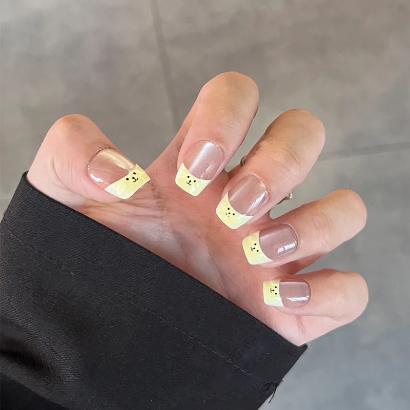Elegant Long Press-On Nails Set with Artistic Tips Stornfield