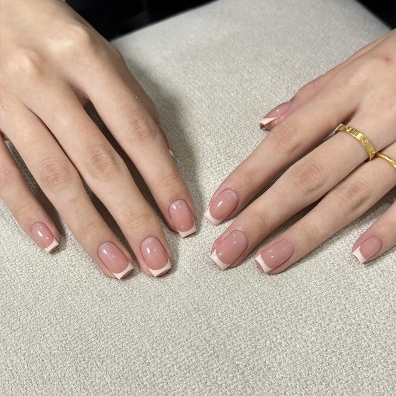 Elegant Long Press-On Nails Set with Artistic Tips Stornfield