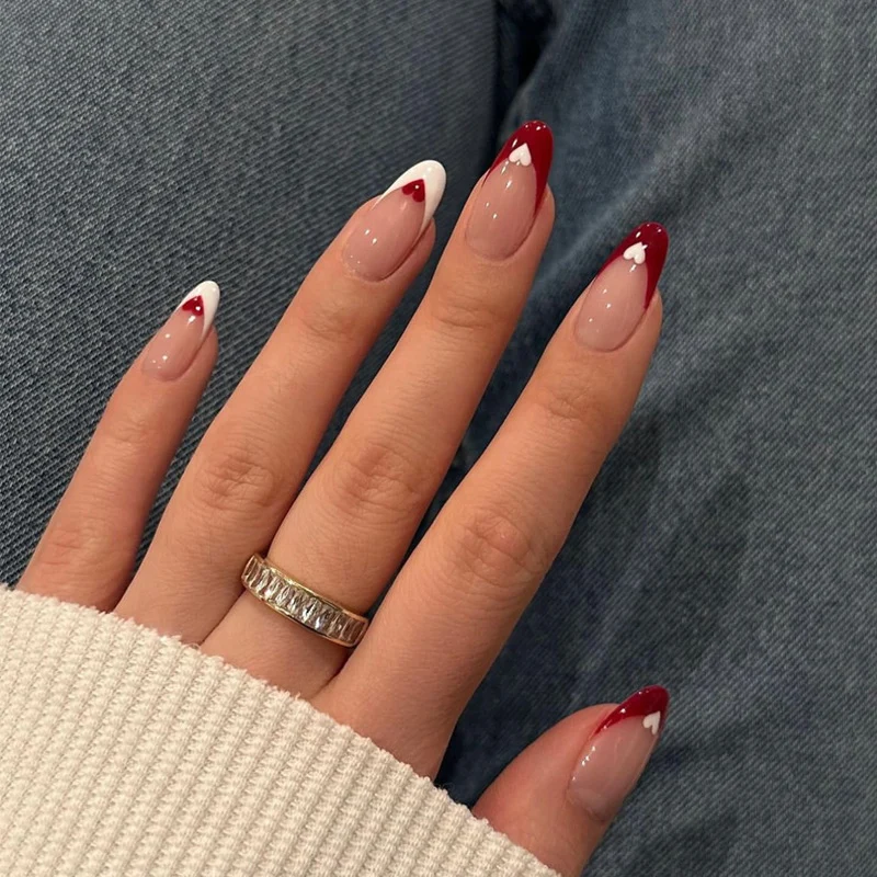 Elegant Heart-Designed Press-On Nail Tips Stornfield