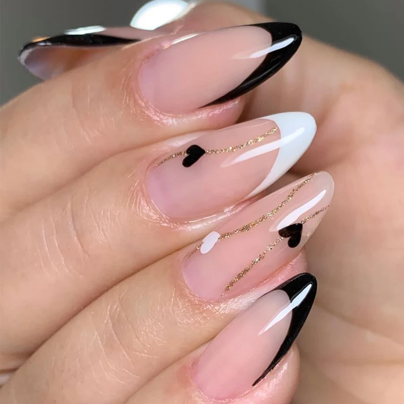Elegant Heart-Designed Press-On Nail Tips Stornfield