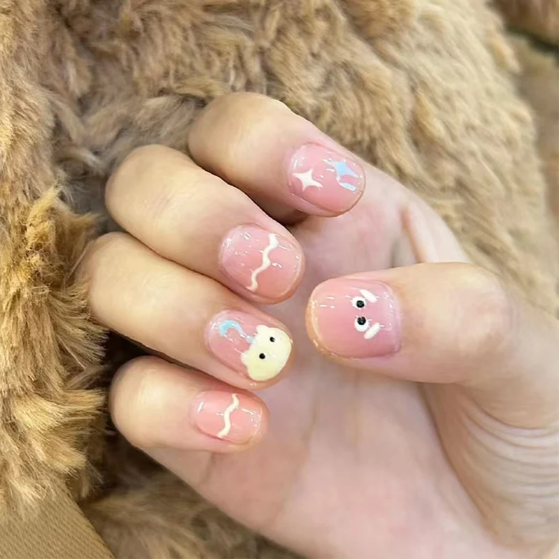Whimsical Character-Themed Press-On Nails Stornfield