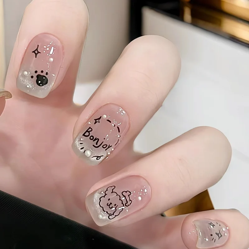 Whimsical Cartoon-Themed Press-On Nail Set Stornfield