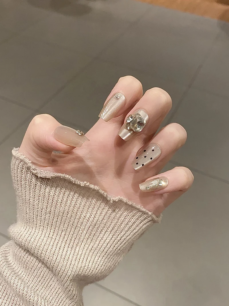 Themed Nail Art Press-On Nails with Cute Character and Bow Designs Stornfield