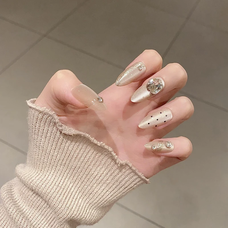 Themed Nail Art Press-On Nails with Cute Character and Bow Designs Stornfield