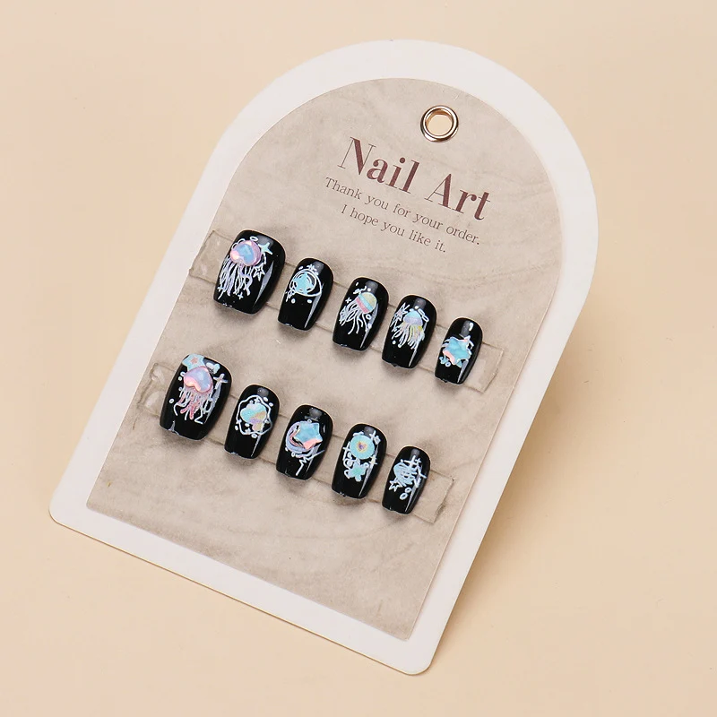 Themed Nail Art Press-On Nails with Cute Character and Bow Designs Stornfield